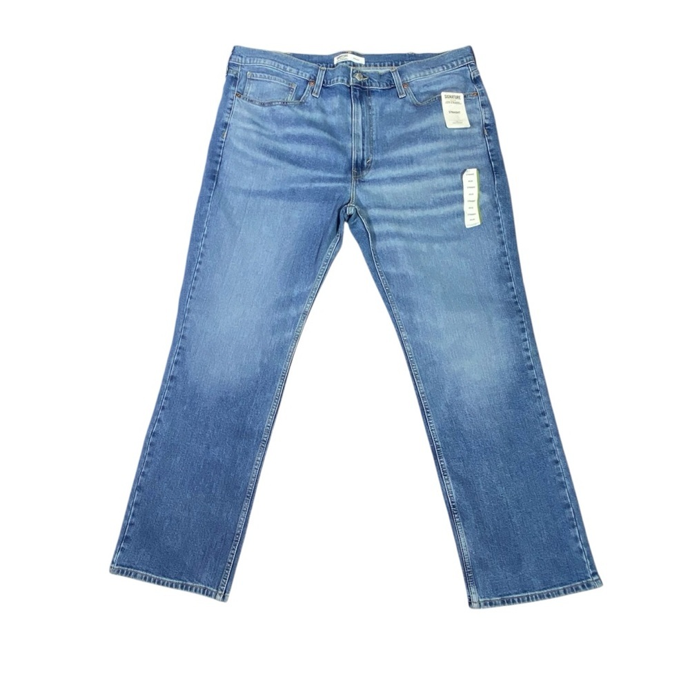 Levis Signature Gold Jeans Men 40x30 Blue Straight Leg Mid Rise Casual Denim NWT